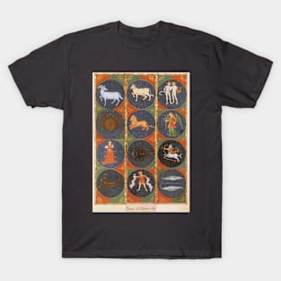 Vintage Celestial Astrological Zodiac Chart T-Shirt